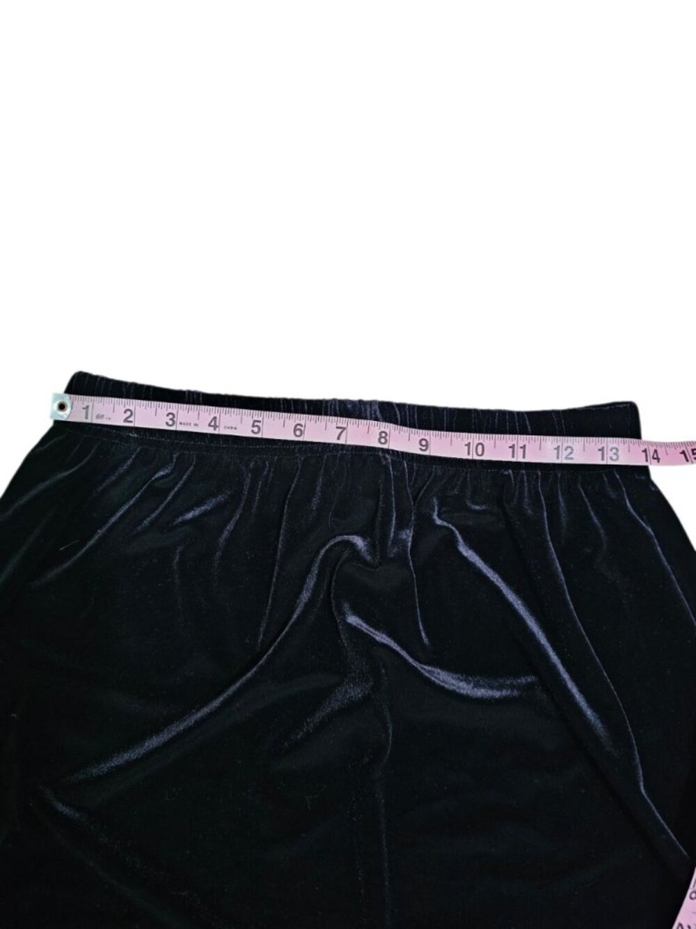 Dressbarn Women L Velvet Maxi Skirt Black Stretchy Formal Timeless Elevate Basic - Picture 4 of 5